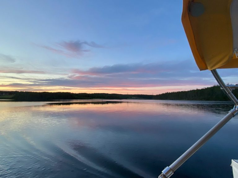 Enjoy sunset from a sailboat on Cape Breton's Bras d'Or Lake, Nova Scotia