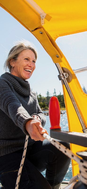 Hands-on sailing experience, on Cape Breton's Bras d'Or Lake, Nova Scotia.