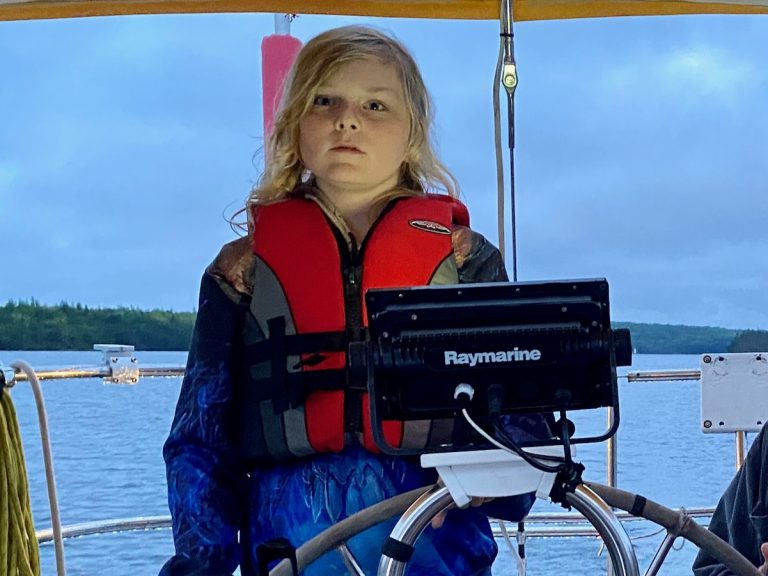 Young people love sailing on Bras d'Or Lake in Cape Breton, Nova Scotia